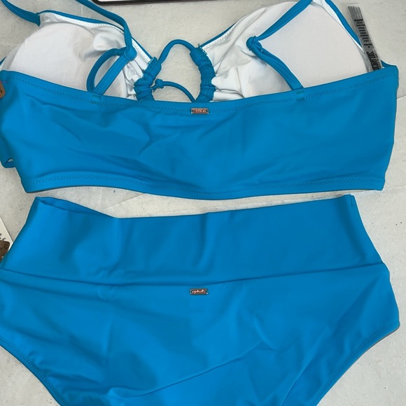 (M) 2pcs Swim Victoria’s Secret PINK Bikini Top High Waist Bottom Set - Picture 14 of 16